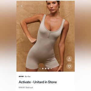 Bo & Tee Activate Unitard in Stone